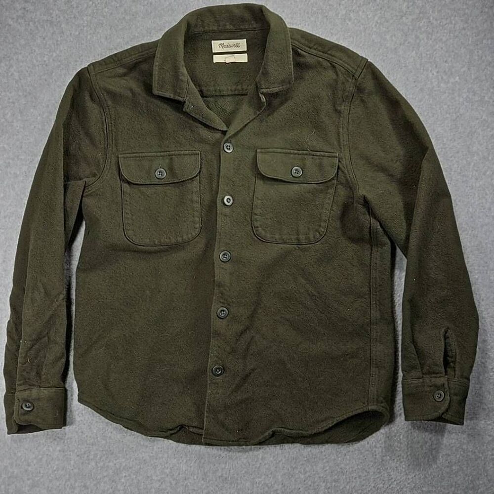 Madewell Shirt Easy Fit Work Men’s Size Medium Heavy flannel Shacket - Picture 4 of 9